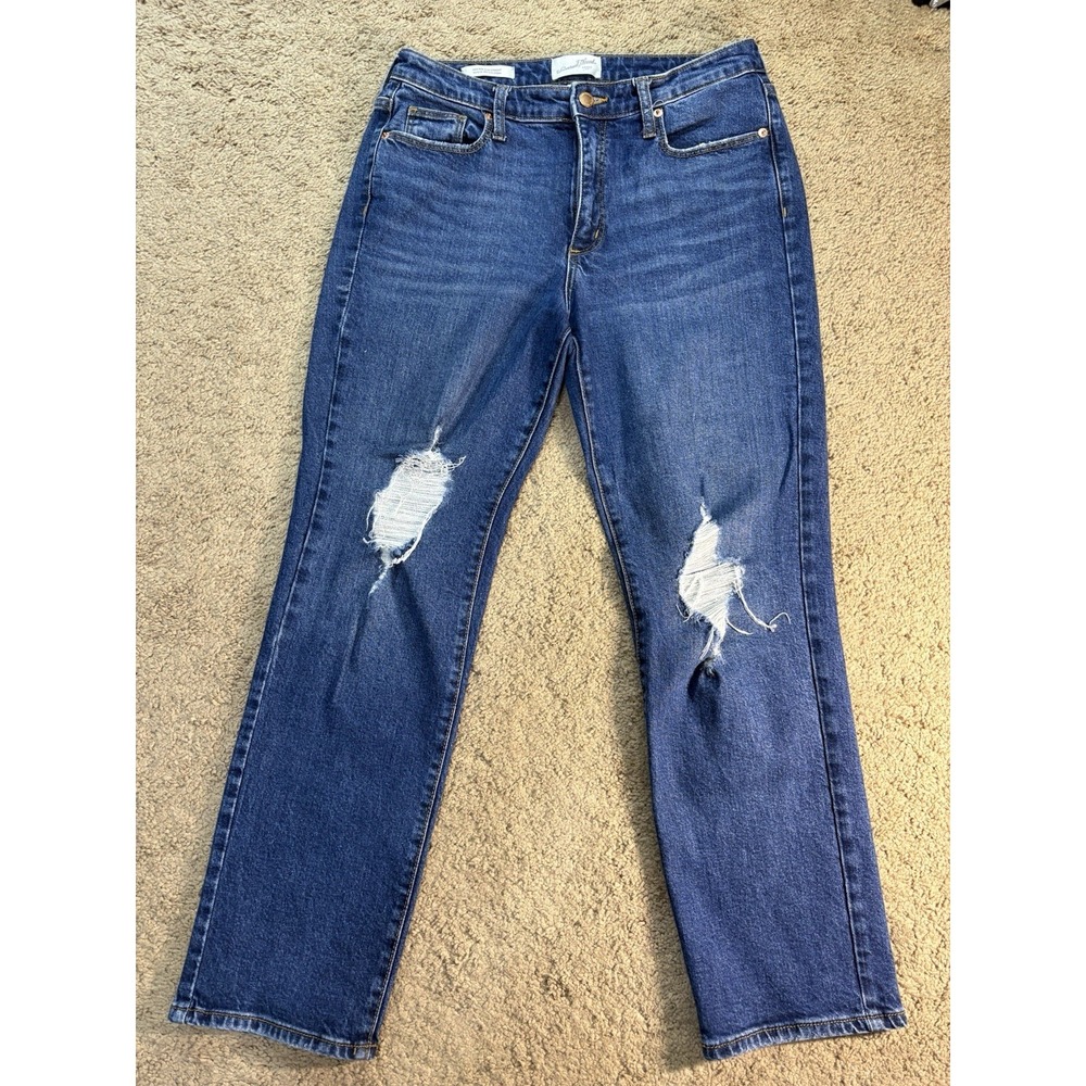 Universal Thread High Rise Slim Straight Jeans Women 8/29R Distressed